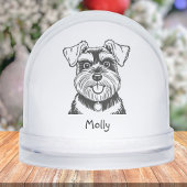 Personalized Schnauzer Dog Christmas Sneeuwbol
