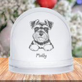 Personalized Schnauzer Dog Christmas Sneeuwbol