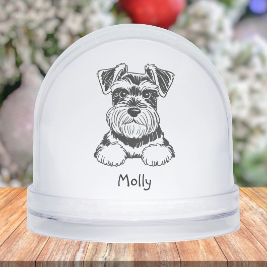 Personalized Schnauzer Dog Christmas Sneeuwbol
