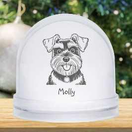 Personalized Schnauzer Dog Christmas Sneeuwbol