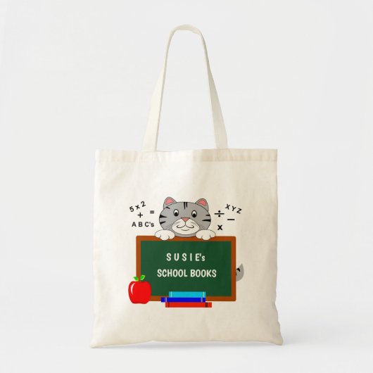 Personalized School Book Tote Bags Tote Bag (Voorkant)