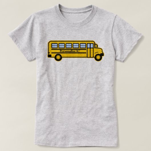 PERSONALIZED School Bus Graphic T-shirt (Design voorkant)