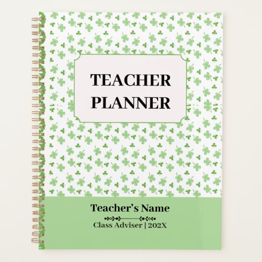 Personalized School Crest Teacher Lesson Planner (Voorkant)