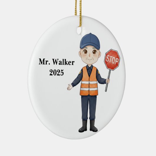 Personalized School Crossing Guard Keramisch Ornament (Rechts)