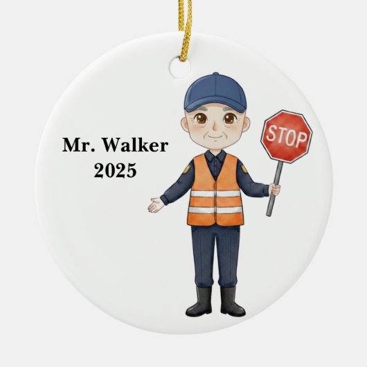 Personalized School Crossing Guard Keramisch Ornament (Voorkant)