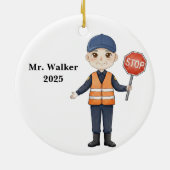 Personalized School Crossing Guard Keramisch Ornament (Achterkant)