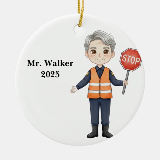 Personalized School Crossing Guard Keramisch Ornament (Voorkant)