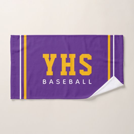 Personalized School Initials Baseball Team  Handdoek (Handdoek)