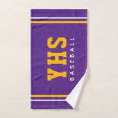 Personalized School Initials Baseball Team  Handdoek (Handdoek)