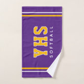 Personalized School Initials Softball Sport Team Handdoek (Handdoek)