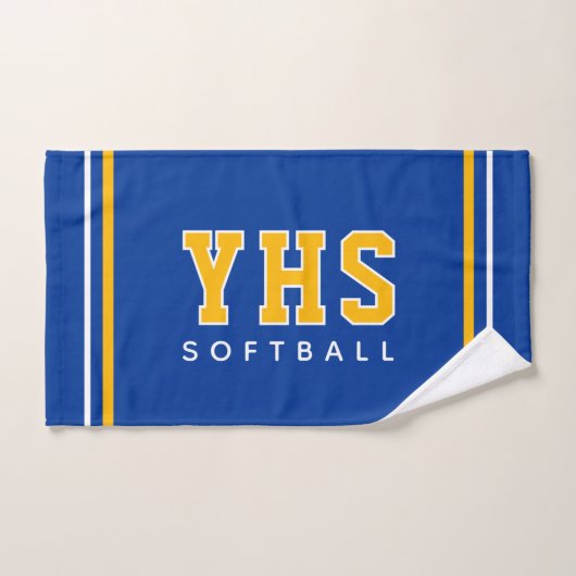 Personalized School Initials Softball Sport Team Handdoek (Handdoek)