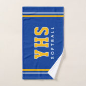 Personalized School Initials Softball Sport Team Handdoek (Handdoek)