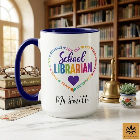 Personalized School Librarian Day | Custom Name  Mok