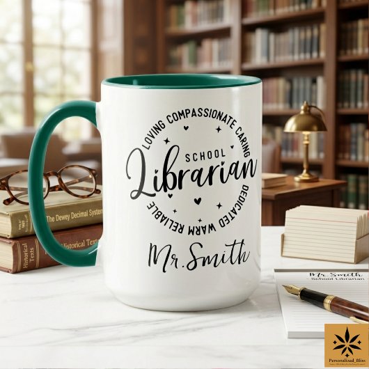 Personalized School Librarian Day | Custom Name  Mok