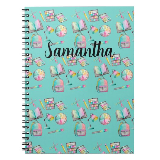 Personalized School Supplies Spiral Notebook  Notitieboek (Voorkant)