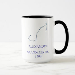 Personalized Scorpio Constellation Mug - Custom St Mok