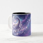 Personalized Scorpio Zodiac Mug Tweekleurige Koffiemok (Voorkant links)