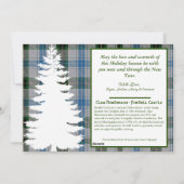 Personalized Scottish Clan Henderson Tartan Feestdagenkaart (Achterkant)