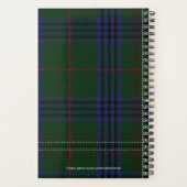 Personalized Scottish Clan Kennedy Tartan & Castle Planner (Achterkant)
