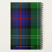 Personalized Scottish Clan Sutherland Tartan Planner (Achterkant)