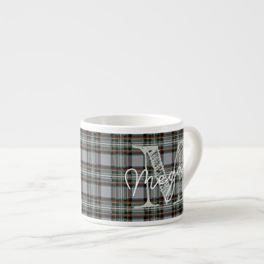 Personalized Scottish Plaid Coffee Mini Mug Espresso Kop (Voorkant rechts)