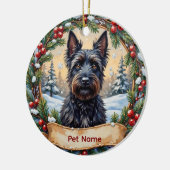 Personalized Scottish Terrier Christmas Keramisch Ornament (Links)