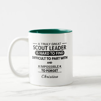 Personalized Scout Leader Appreciation Tweekleurige Koffiemok