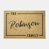 Personalized Script Family Name Doormat Custom Deurmat (Voorkant)