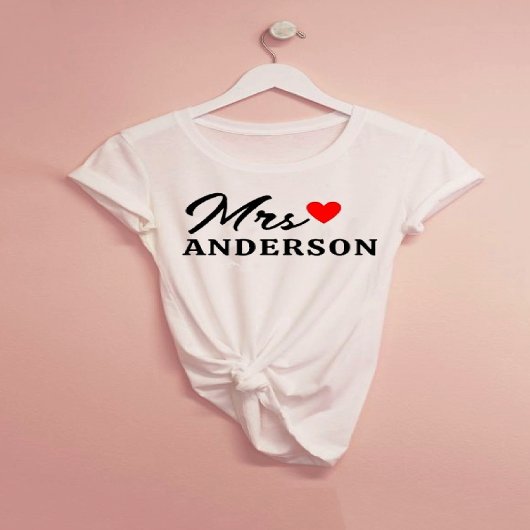 Personalized Script Marriage Monogram T-shirt