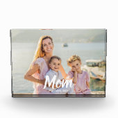 Personalized Script Mom Established Photo Keepsake Fotoblokken (Voorkant)
