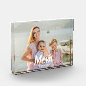 Personalized Script Mom Established Photo Keepsake Fotoblokken (Links)