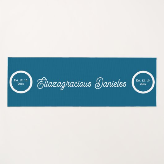 Personalized Script Yoga Mat with Name for Women (Voorkant (horizontaal))