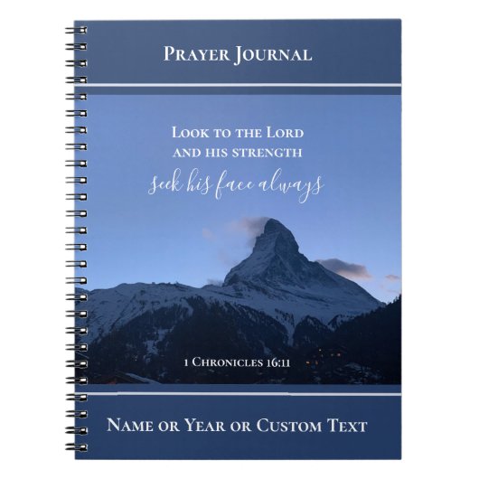 Personalized Scripture Prayer Journal Alps Photo Notitieboek (Voorkant)