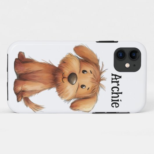 Personalized Scruffy Dog Phone Case (Achterkant (horizontaal))