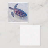 Personalized Sea turtle mini notecards Notitiekaartje (Voorkant / Achterkant)