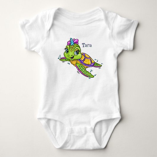 Personalized Sea Turtle Romper (Voorkant)