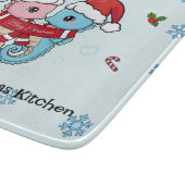 Personalized Seahorse Christmas Cutting Board Snijplank (Hoek)