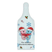 Personalized Seahorse Christmas Cutting Board Snijplank (Voorkant)