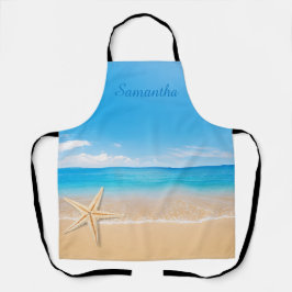 Personalized Seaside Beach Apron Schort