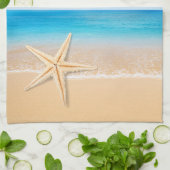 Personalized Seaside Kitchen Towel Theedoek (Gevouwen)