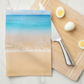 Personalized Seaside Kitchen Towel Theedoek (Quarter Fold)