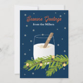 Personalized Season’s Greetings Card with Eggnog Kaart (Voorkant)