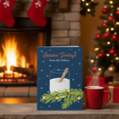 Personalized Season’s Greetings Card with Eggnog Kaart