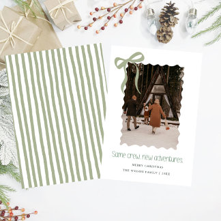 Personalized Seasonal Card | Festive Family saying Kaart