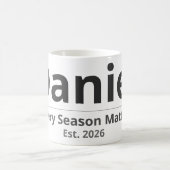 Personalized Seasonal Mug – Custom Name & Year Gif Koffiemok (Center)