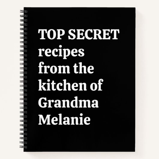 Personalized Secret Grandma Funny Quote Recipe Notitieboek (Voorkant)