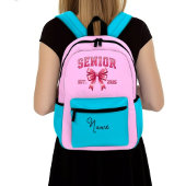 Personalized Senior 2026 with Pink Bow Bedrukte Rugzak