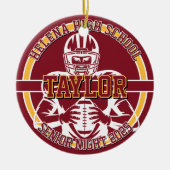 Personalized Senior Night Football High School Keramisch Ornament (Voorkant)