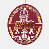 Personalized Senior Night Football High School Keramisch Ornament (Links)
