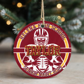 Personalized Senior Night Football High School Keramisch Ornament